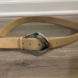 Vintage Tan Leather Belt - Size M